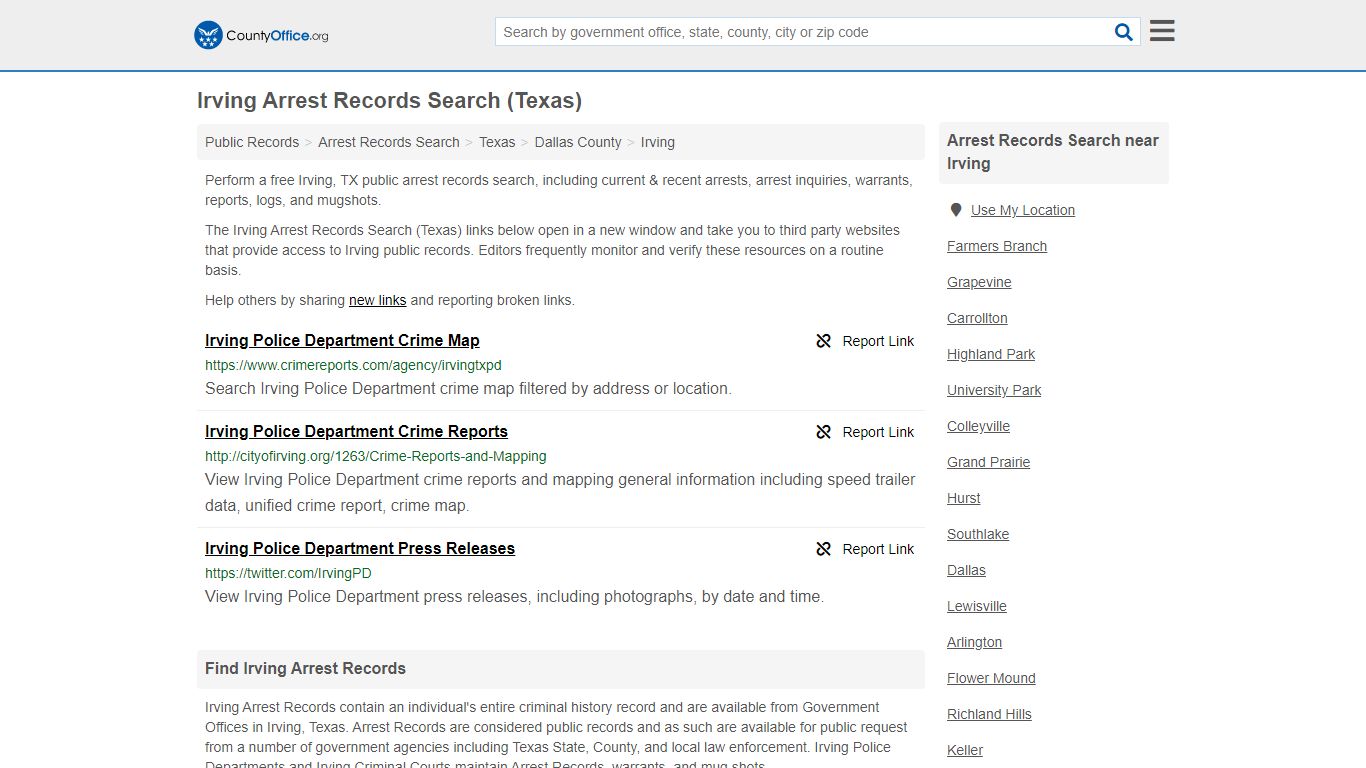 Arrest Records Search - Irving, TX (Arrests & Mugshots)